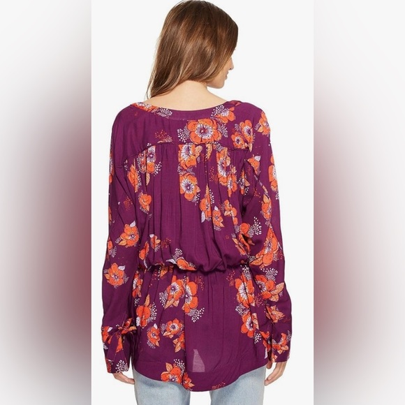 Free People 🌺 Tuscan Dreams Tunic Blouse - Picture 5 of 10